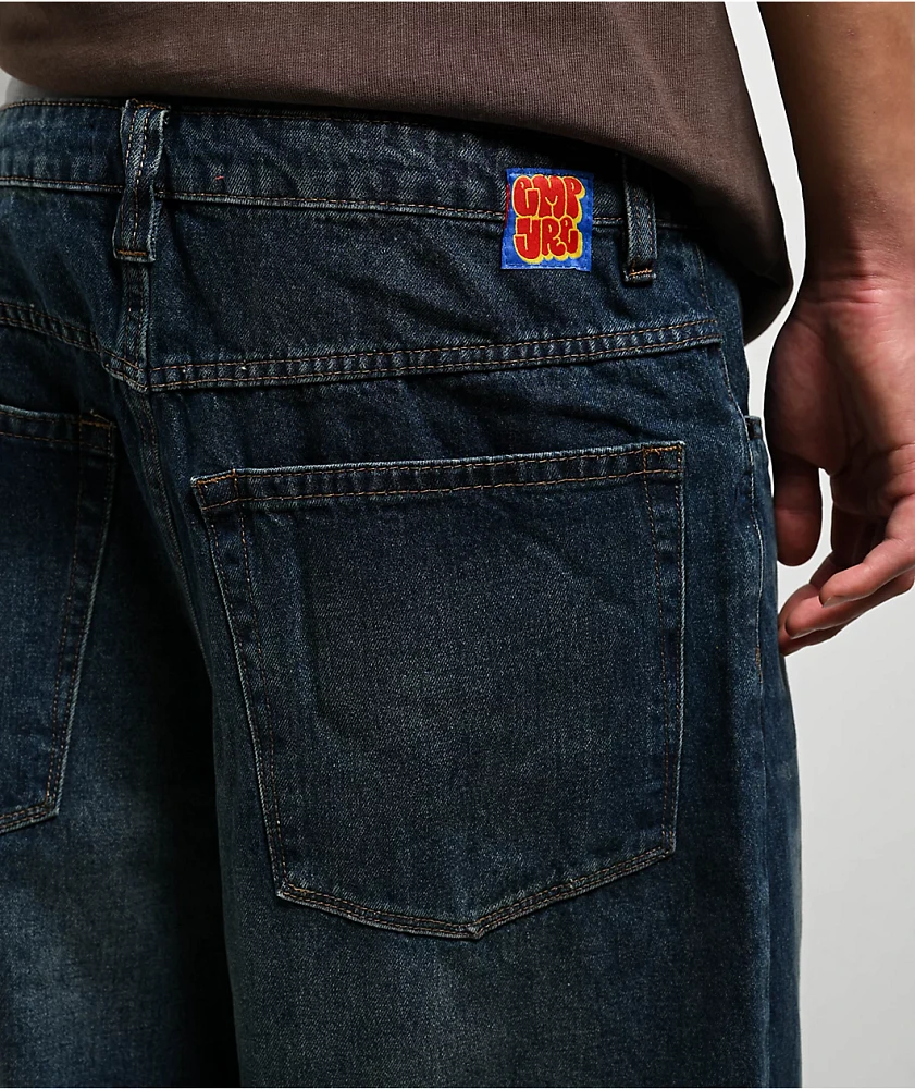 Empyre Ultra Wide Leg Bronco Wash Skate Jeans