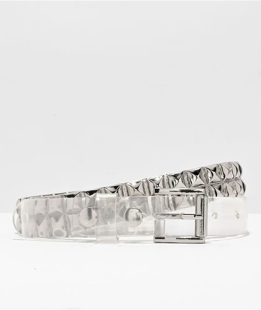 Empyre Val Clear & silver Studded Belt