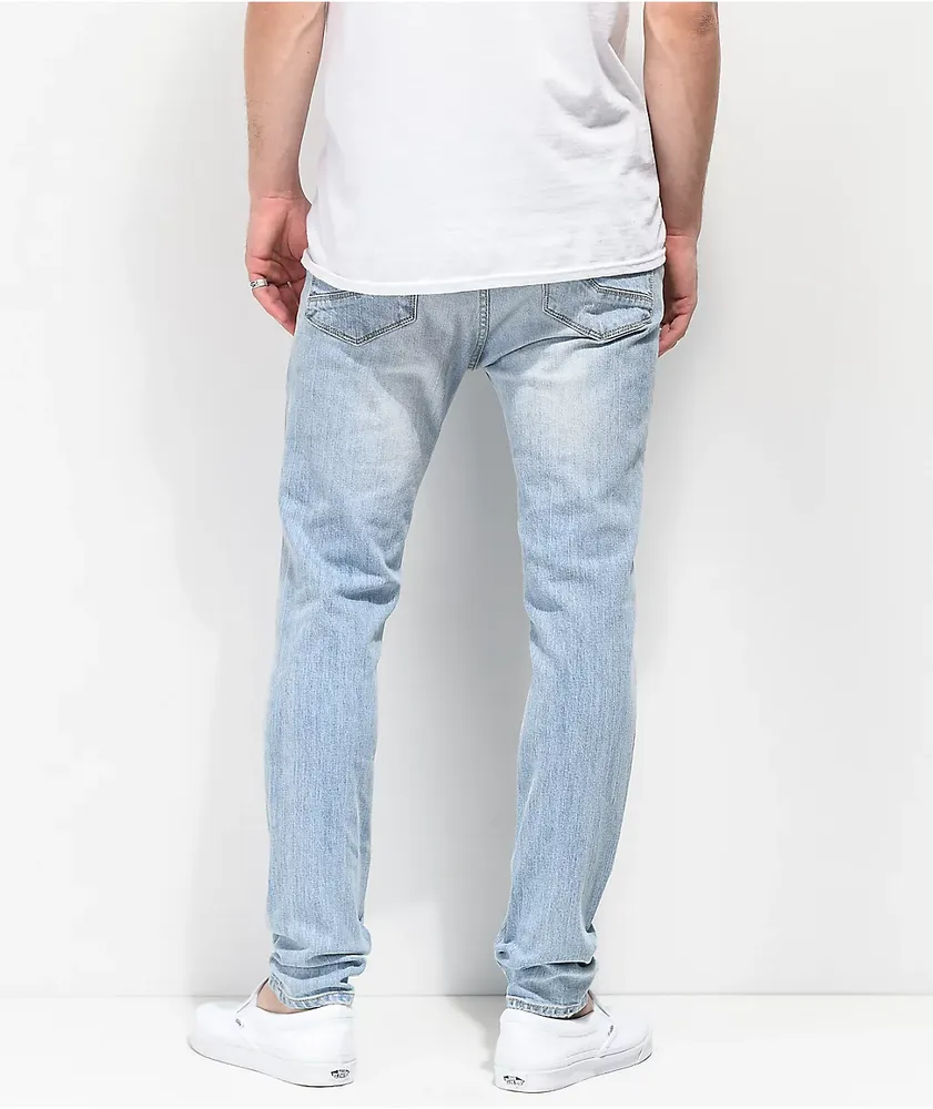 Empyre Verge Sprint Blue Distressed Tapered Skinny Jeans