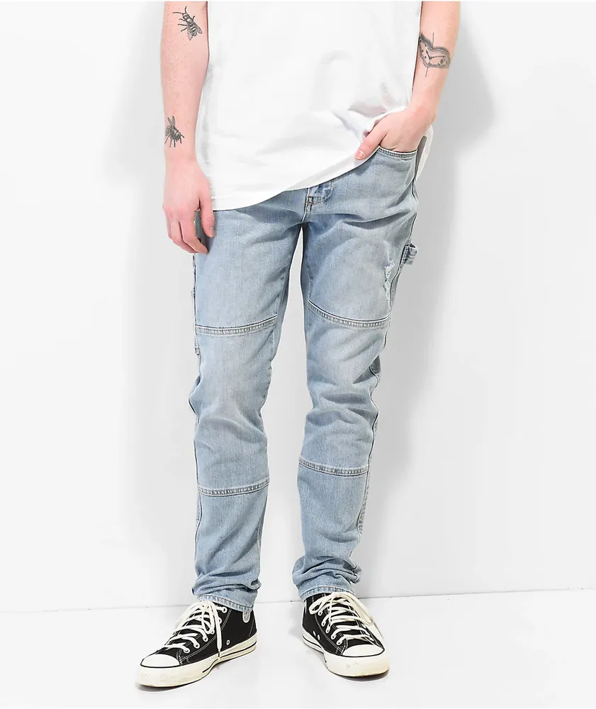 Empyre Verge Tapered Aged Light Wash Skinny Jeans