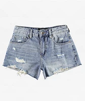 Empyre Weekend Festival Light Wash Denim Cutoff Shorts