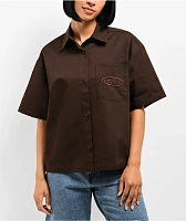 Empyre Wesley Brown Short Sleeve Button Up Shirt