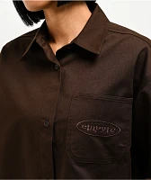 Empyre Wesley Brown Short Sleeve Button Up Shirt