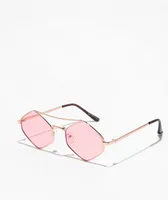 Empyre Wired Gold & Pink Sunglasses