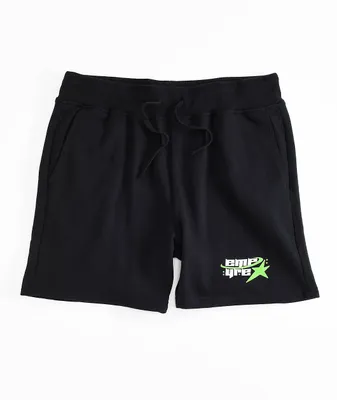 Empyre Y2K Digi Black Sweat Shorts