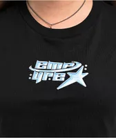 Empyre Y2K Star Black Crop T-Shirt