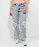 Empyre Zia Low-Rise Split Hem Denim Jeans