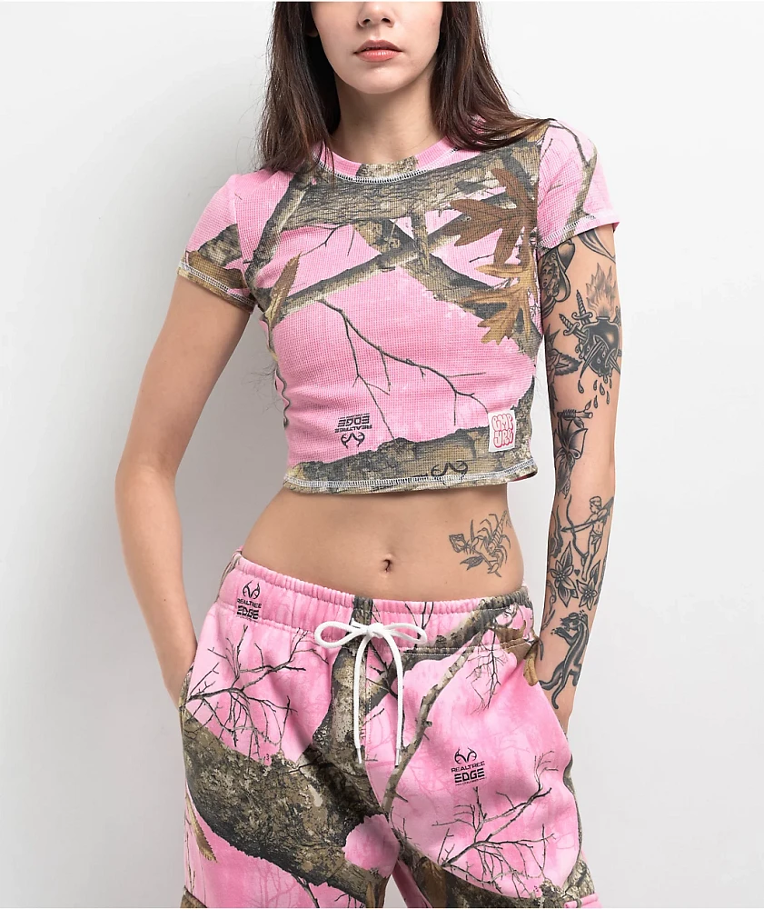 Empyre x Realtree Edge Pink Thermal Crop T-Shirt