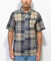 Enjoi Rad Brown & Grey Short Sleeve Button Up Shirt