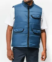 Enjoi Titanic Navy Puffer Vest