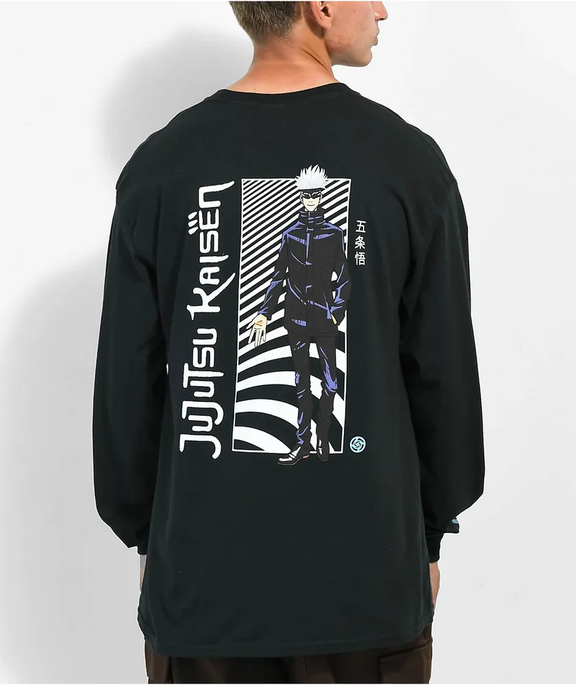 Episode x Jujutsu Kaisen Laughing Gojo Black Long Sleeve T-Shirt