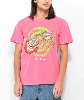 Episode x Ren & Stimpy Happy Happy Pink T-Shirt