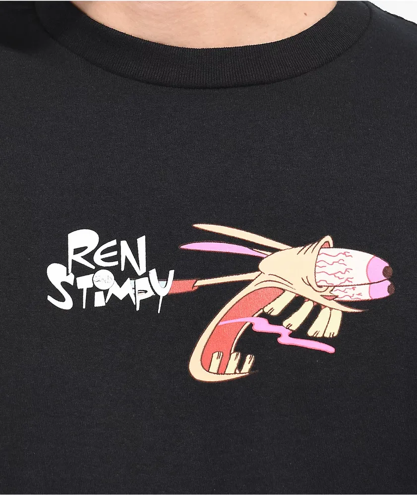 Episode x Ren & Stimpy Scream Black T-Shirt