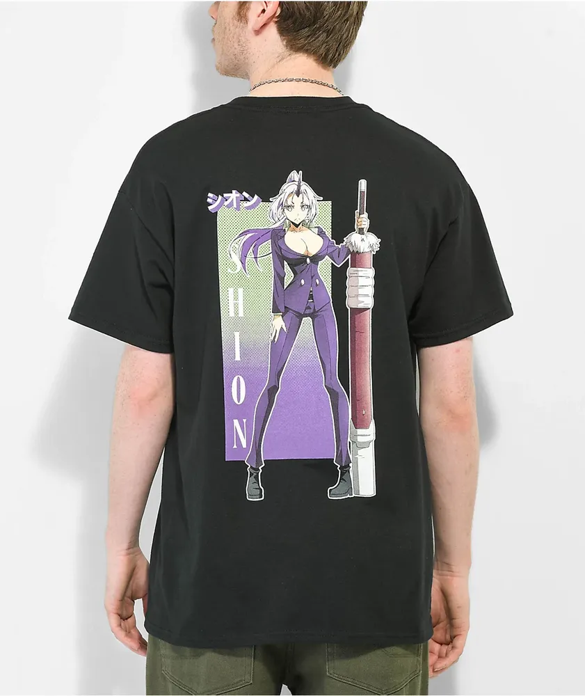 Episode x That Time I Got Reincarnated as a Slime Shion Stance Black T-Shirt