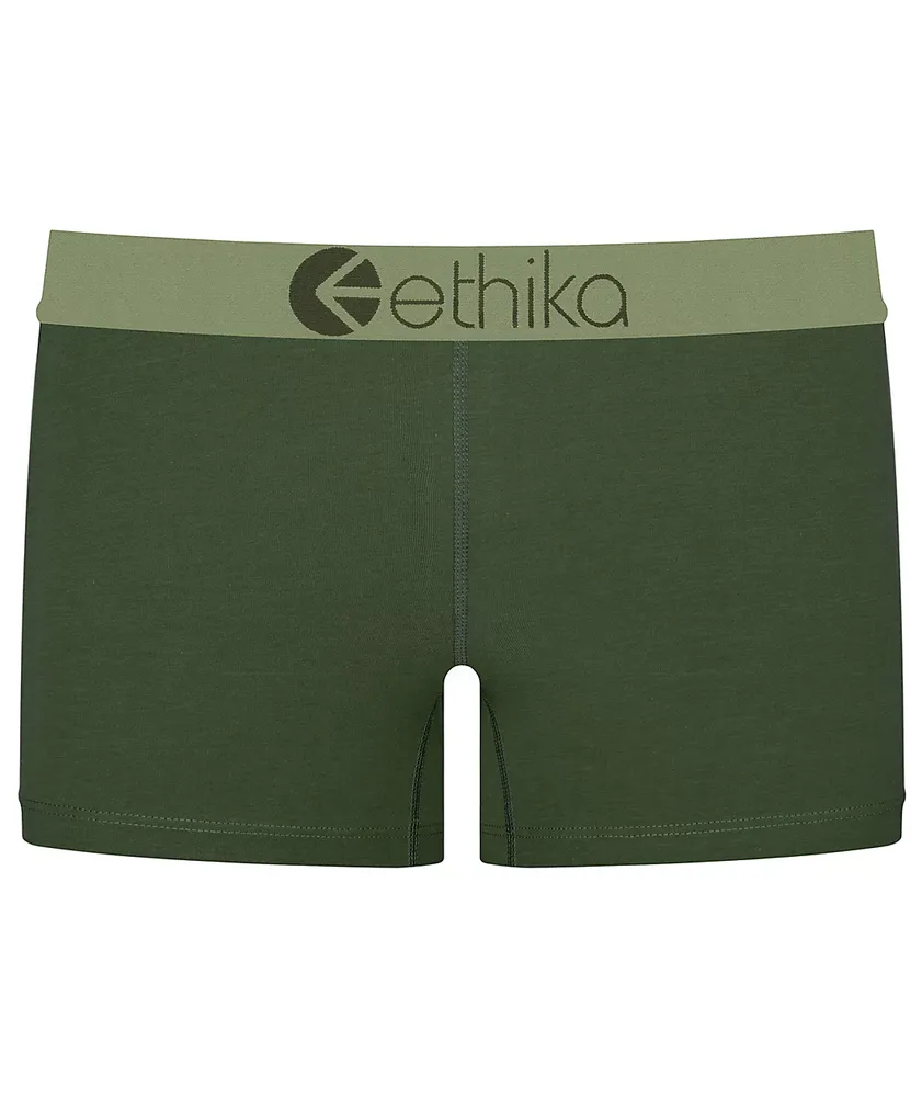 Ethika Army Green Staple Boyshort Underwear