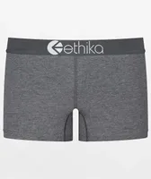Ethika Basic Heather Grey Boyshort Underwear