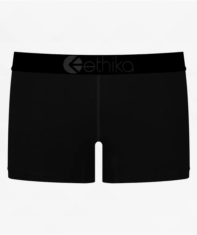 Ethika Basic Black Staple Boyshort Underwear