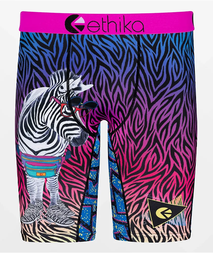 Ethika Kids Painted Tiger Black Boxer Briefs