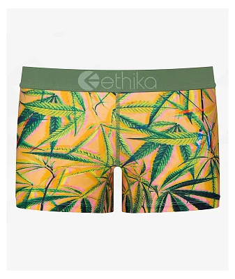 Ethika Cannabliss Green Boyshort Underwear