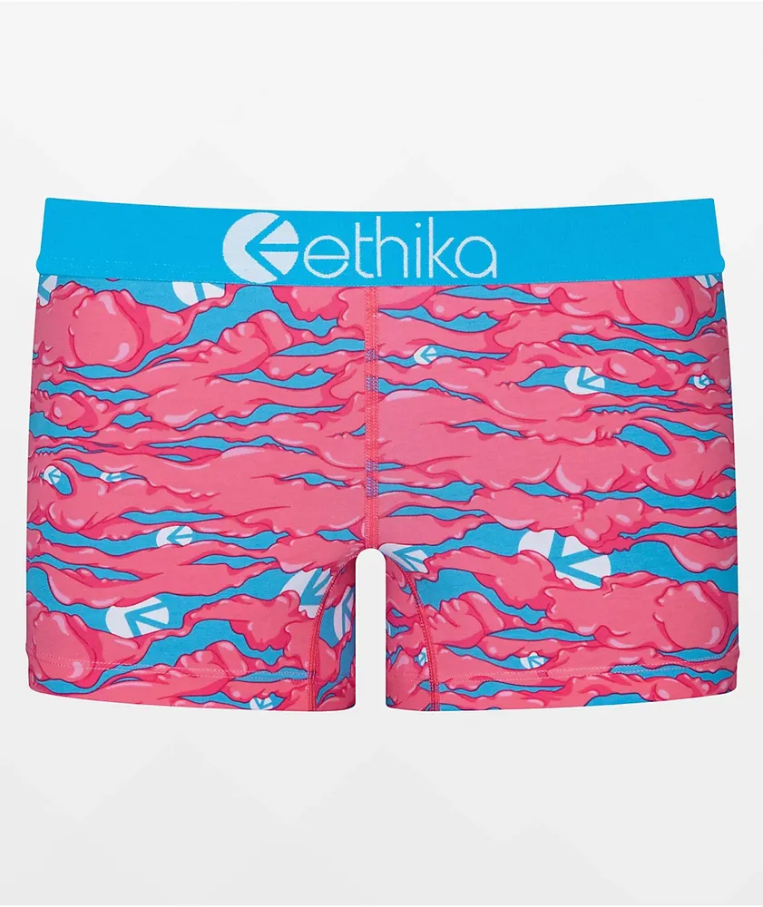 ETHIKA Womens Fresh Prints Boyshort Underwear Pink > Henner
