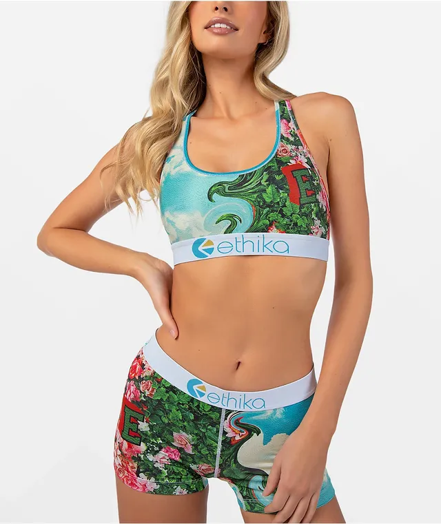 ETHIKA Peach Blossom Womens Sports Bra