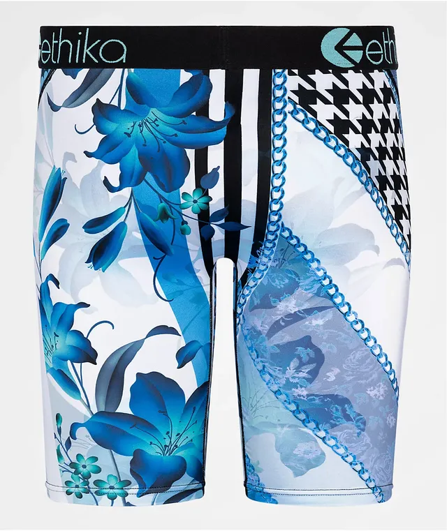 Ethika Leopardy Blue & Pink Blue Boxer Briefs