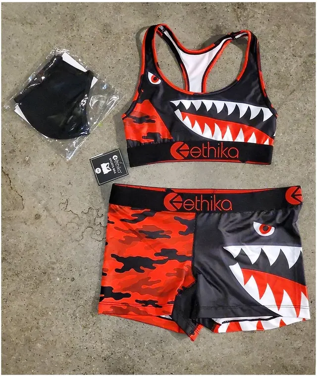 Ethika Hood Nation Red Camo Sports Bra