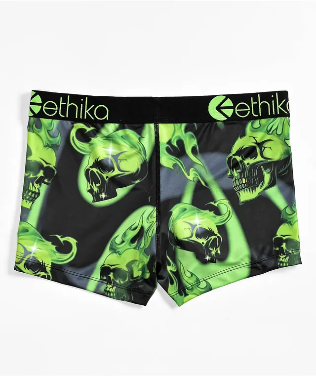 Ethika I Gotta Black & Green Staple Boyshort Underwear