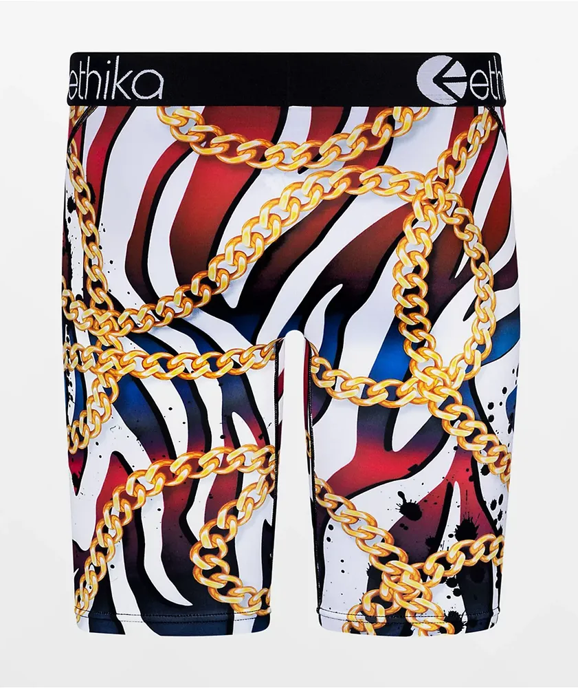 Ethika Kids Painted Tiger Black Boxer Briefs