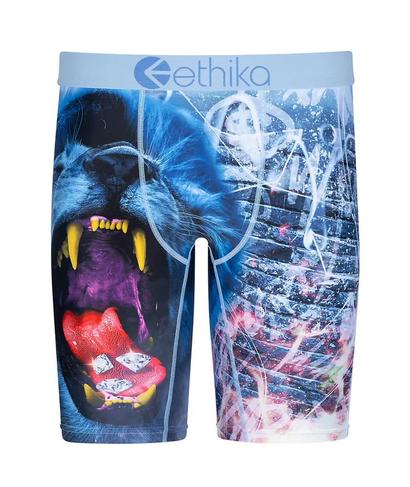 Ethika Kids Lion Brix Blue Boxer Briefs