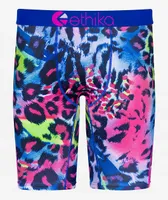 Ethika Leopardy Blue & Pink Blue Boxer Briefs 