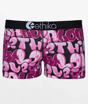 Ethika Chew Pink & Blue Boyshort Underwear