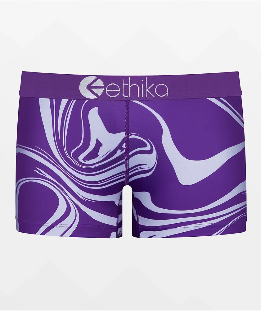 Womens Underwear  Ethika Rated E Staple Blue Boyshort Underwear