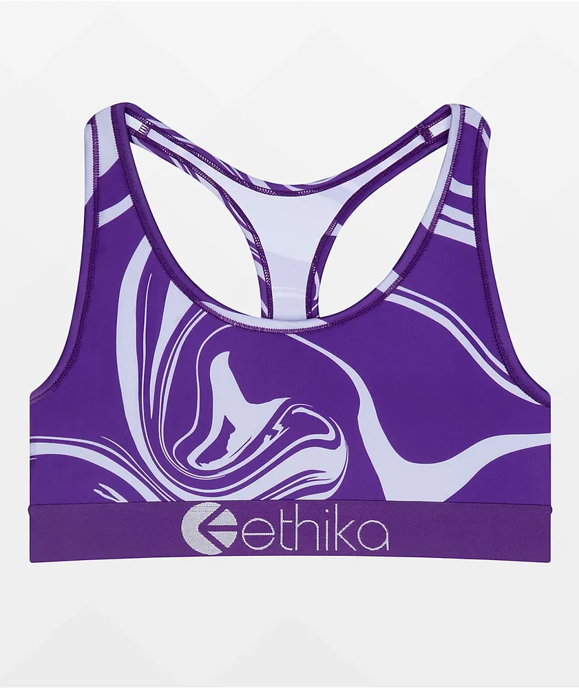 Ethika Women Purple Wave Sports Bra