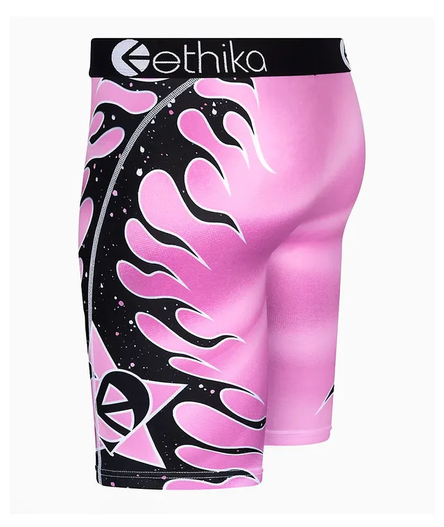 Ethika the Staple Retro VHS Tapes TV Grey Pink Coral Boxer Briefs