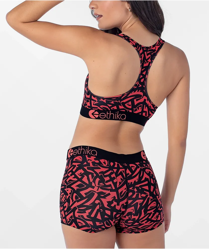 Ethika Street Tags Red Sports Bra