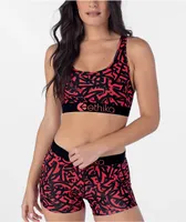 Ethika Street Tags Red Sports Bra