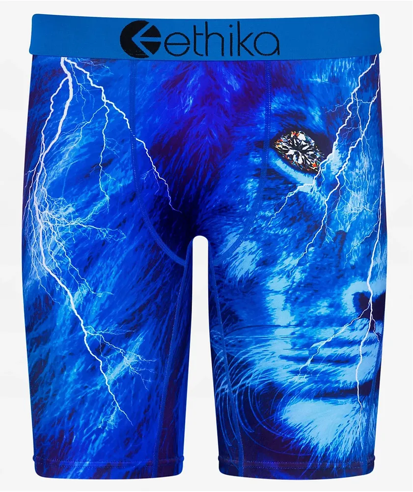 Ethika Underwater Scene Lightning Men's Large (33-35) Underwear Boxer Briefs