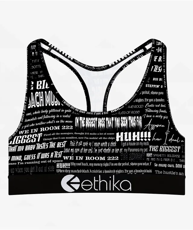 Ethika Womens – The Sports Bra -Bomber Golden, Black, X-Small