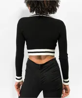 Ethos Black Long Sleeve Crop Sweater