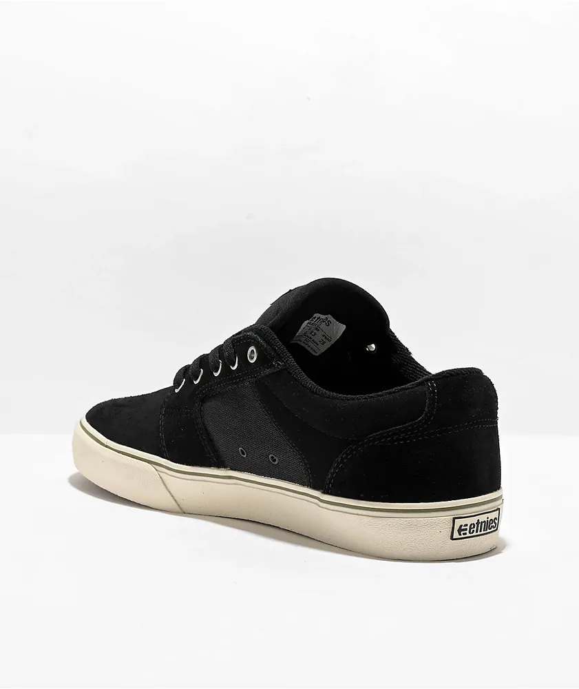 Etnies Barge LS Black, White & Silver Skate Shoes