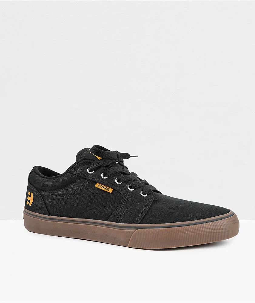 Etnies Barge LS Black & Gum Skate Shoes