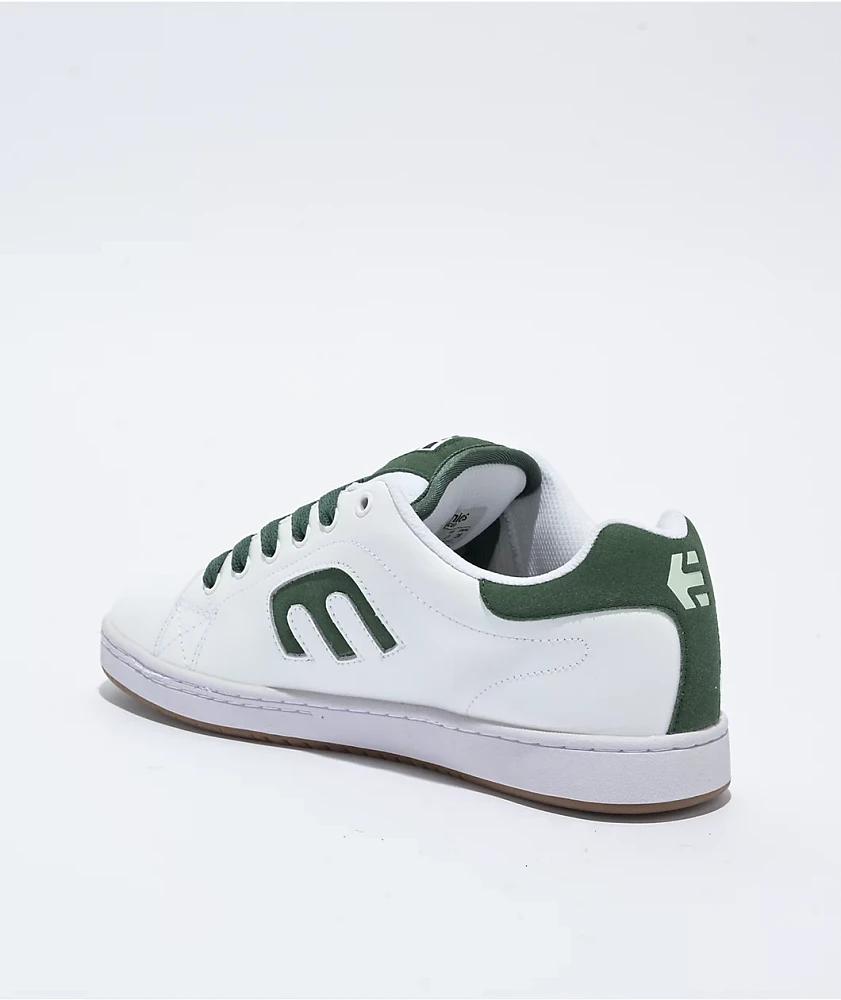 Etnies Callicut White & Green Skate Shoes