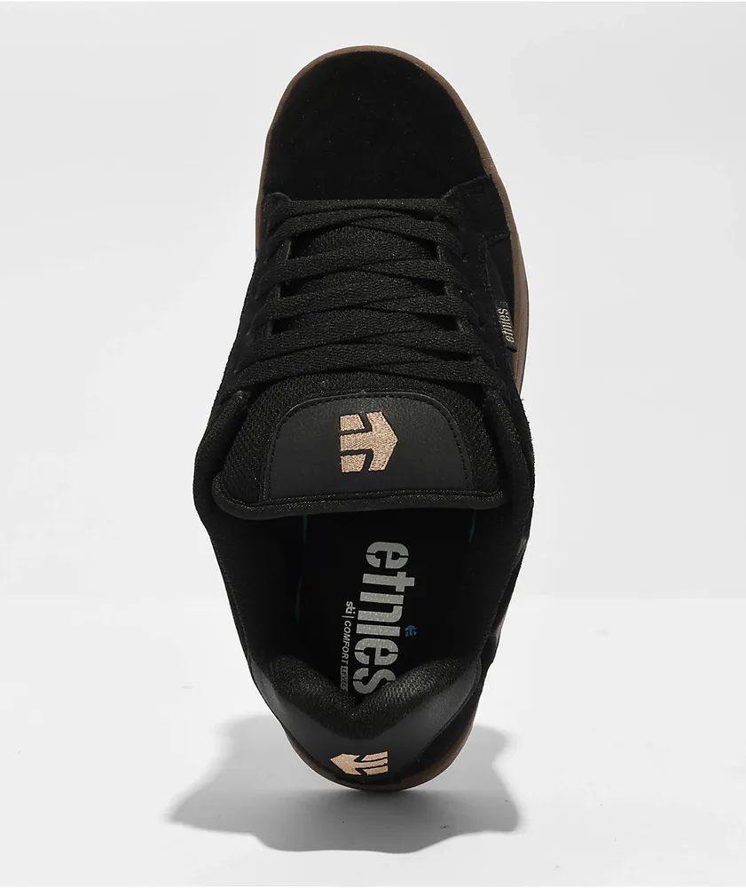 Etnies Fader Black & Gum Skate Shoes