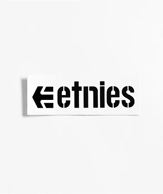 Etnies Logo White Sticker