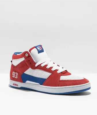 Etnies MC Rap Hi Red, White & Blue Skate Shoes