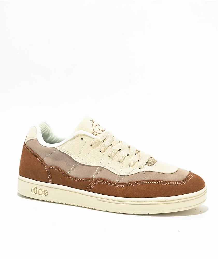 Etnies Snake Tan, Brown & Grey Skate Shoes