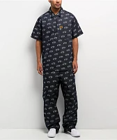 FB County All Over Print Blue Cargo Jeans