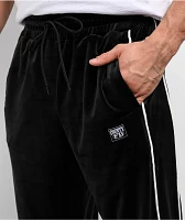 FB County Black & White Velour Track Pants