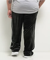 FB County Black & White Velour Track Pants